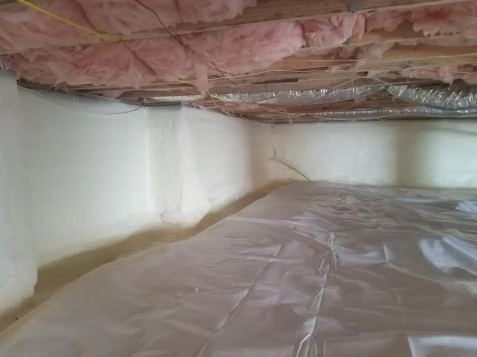 Crawl space encapsulation with closed-cell spray foam for Metal Roof Coating in Cleveland